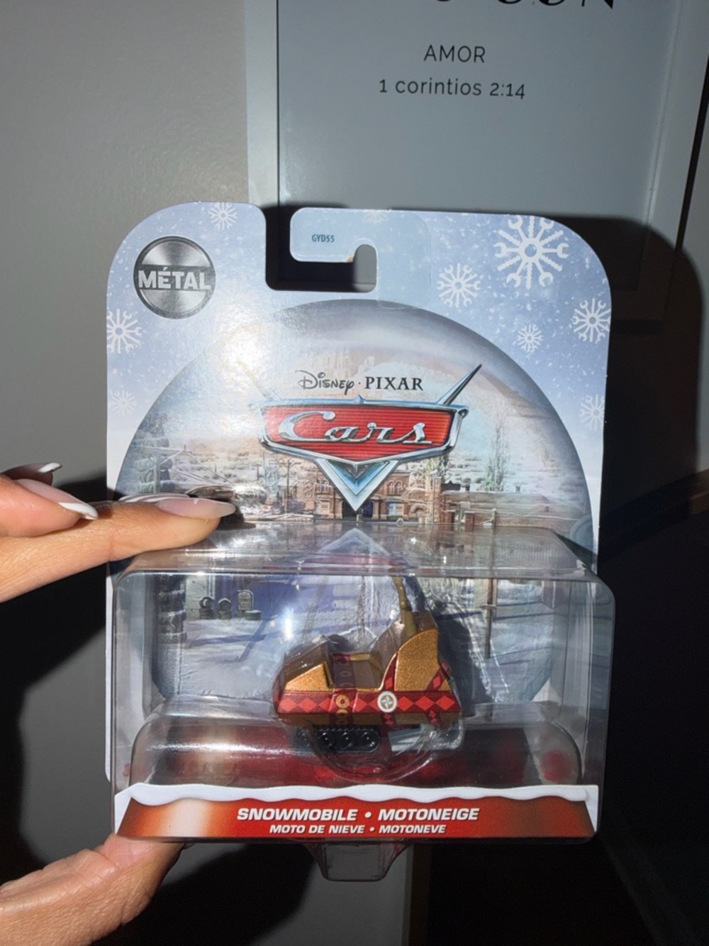 Disney Cars Snowmobile Toy - Gold & Red